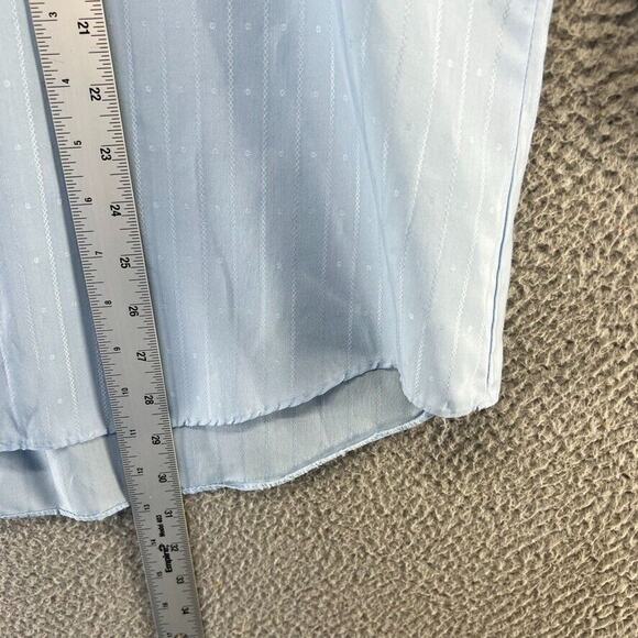 Vintage Montgomery Ward Shirt Men's 16 Large BLue Striped Rockabilly Disco 70s - Picture 3 of 16